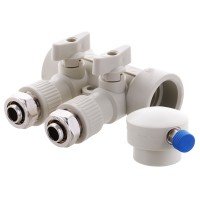 Коллектор распределительный 2-way с фитингом KOER K0190.PRO - 40x20 PPR (KP2555)