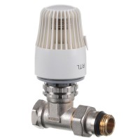 Кран с термоголовкой RTL прямой 1/2х1/2 с антипротечкой KR.941-Gi KOER (KR3065)