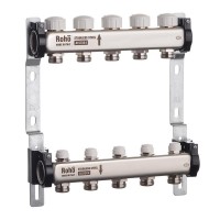 Колектор з термостатичними та запірними клапанами Roho R805-05 - 1'х 5 вих. (RO0059)