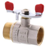 Кран кульовий WATERPRO WP607-20FMW - 3/4' FMW ГШМ, ручка 'метелик' червона (WP0149)