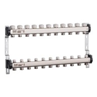 Колектор з термостатичними та запірними клапанами Roho R805-11 - 1'х 11 вих. (RO0065)