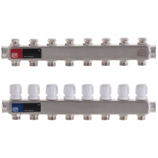 Коллекторный блок с термостат. клапанами EUROPRODUCT EP.S1100-08 1"x8 (EP4995)
