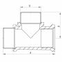 Тройник 1/2'  ВНН KOER KF.T06FMM (KF0067)