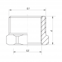 Футорка 3/8'х1/2' KOER KF.F0406 (KF0081)