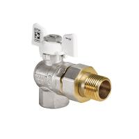 Кран із американкою 3/4' (KOER KR.228.W) кутовий білий (KR0100)
