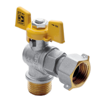 Кран з накидною гайкою 1/2' ГШБ ГАЗ КУТОВИЙ KOER KR.221.G (KR0168)