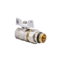 Кран с американкой 1/2' 'антипротечка' (KOER KR.227.W-Gi) белый (KR0190)