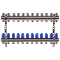 Колекторний блок з термостатичними клапанами KOER KR.1100-12 1 'x12 WAYS (KR2638)