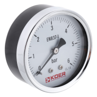 Манометр аксіальний KOER KM.611A D=63мм (0-6 bar) 1/4' (KR2901)