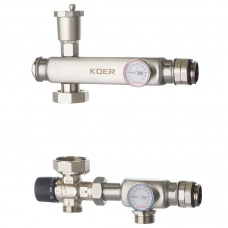 Смесительный узел KOER KR.S1023 (с термостатическим смесит. клапаном ) 1" НР SUS304 (KR2957)