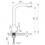 Змішувач для кухні ZERIX LR4355-3 з виходом для питної води (LL1201)