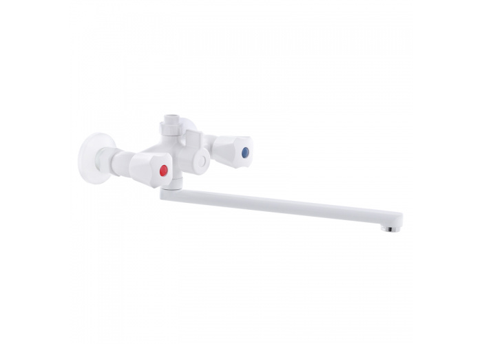 Змішувач для ванни PLAMIX Omega-140 White (без шланга і лійки) (PM0558)