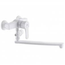 Змішувач для ванни PLAMIX Mario-006 (W) Білий (без шланга і лійки) (PM0603)