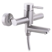 Смеситель для ванны из нерж. стали SUS304 ZERIX SUS-009 (EURO) (ZX4705)