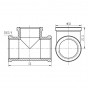 Тройник SD Forte 3/4" ВВ хром SF361H20