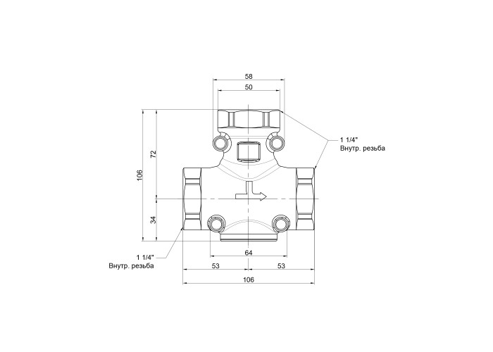 Антиконденсационный клапан Icma 1" 1/4 60°C №133