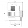 Муфта PPR Alfa Plast 50х1" 1/2 НР