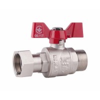 Кран шаровой с накидной гайкой SD Forte 1/2' ВН для воды прямой SF261W15