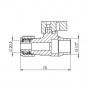 Кран шаровой обжимной SD Forte 20х1/2" НР SF262W2015