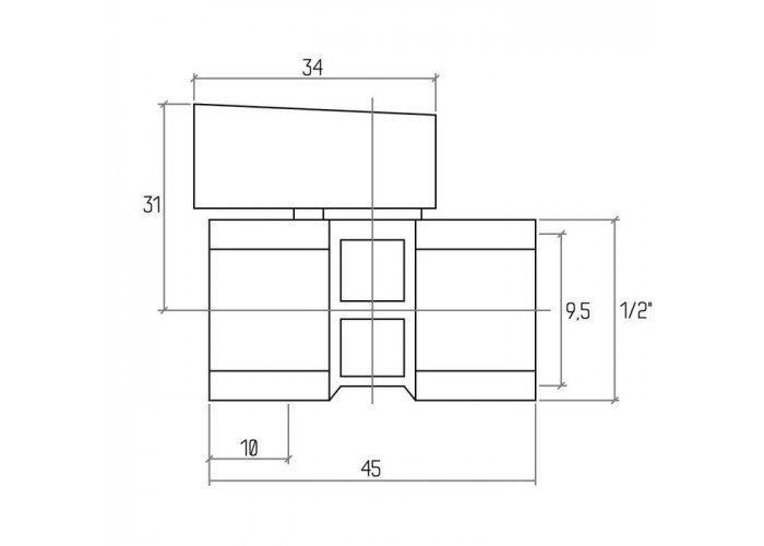 Кран кульовий Rastelli MINI 1/2" ВР Арт. 8