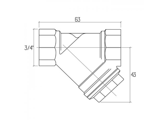 Фильтр косой Rastelli компакт 3/4' Арт. 412R