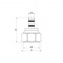 Наконечник Icma 24х1,5, 16х2,2-16х2,25 №100 Евроконус