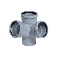Крестовина PPR канализационная Ostendorf HT-Safe 110, 67° (двухплоскостная)