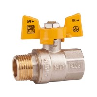 Кран кульовий SD Plus 1" ВЗ для газу (метелик) SD607NG25PN40