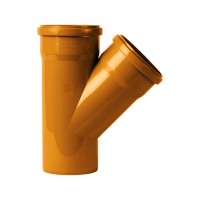 Тройник канализационный Интерпласт 110, 90° (наружный)