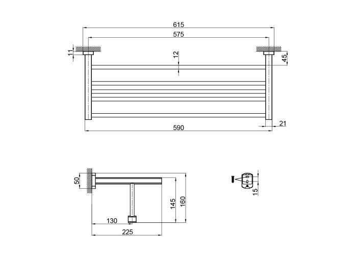 Полка для полотенец Qtap Liberty BLM 1122