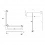 Поручень двойной для унитаза Qtap Freedom 550х700, 575х575 Chrome QT2291LTW