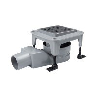 Трап Qtap Presto CRM6011304 точковий з комбінованим закривом та  нержавіючою решіткою