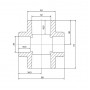 Крестовина PPR Blue Ocean 32х25х32х25 редукционная