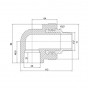 Уголок PPR Blue Ocean 40х1"1/4, 90° НР