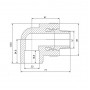 Уголок PPR Blue Ocean 32х1/2", 90° НР