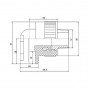 Уголок настенный PPR Blue Ocean 20х1/2", 90° ВР (Тип-2)