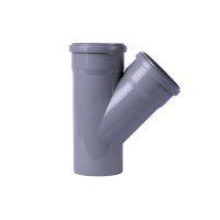 Тройник канализационный Интерпласт 32, 45°