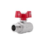 Кран шаровой SD Forte 1/2' ВН для воды (бабочка) SF607W15