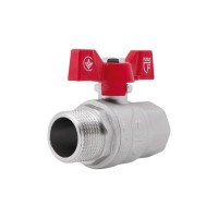Кран шаровой SD Forte 1' ВН для воды (бабочка) SF607W25