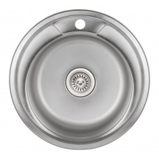 Кухонна мийка Lidz 490-A 0,8 мм Satin (LIDZ490ASAT)