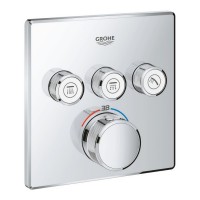 Внешняя часть термостатического смесителя для ванны Grohe Grohtherm SmartControl 29126000 на три потребителя