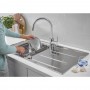 Набор Grohe мойка кухонная K400 31570SD0 + смеситель Concetto 32663001