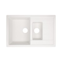 Кухонна мийка з додатковою чашею Lidz 780x495/200 WHI-01 (LIDZWHI01780495200)