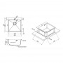 Кухонная мойка Qtap D5050 2.7/1.0 мм Satin (QTD505010)