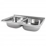 Кухонная мойка с двумя чашами Lidz 5080 0,8 мм Polish (LIDZ5080LPOL06)