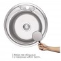 Кухонна мийка Lidz 490-A 0,8 мм Micro Decor (LIDZ490AMICDEC)