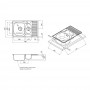 Кухонная мойка с дополнительной чашей Qtap 7850-B 0,8 мм Micro Decor (QT7850BMICDEC08)