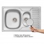 Кухонная мойка с дополнительной чашей Qtap 7850-B 0,8 мм Micro Decor (QT7850BMICDEC08)