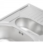 Кухонная мойка с дополнительной чашей Qtap 7850-B 0,8 мм Micro Decor (QT7850BMICDEC08)