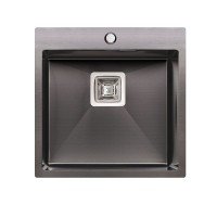 Кухонная мойка Qtap DK5050BL 2.7/1.0 мм Black (QTDK5050BLPVD2710)